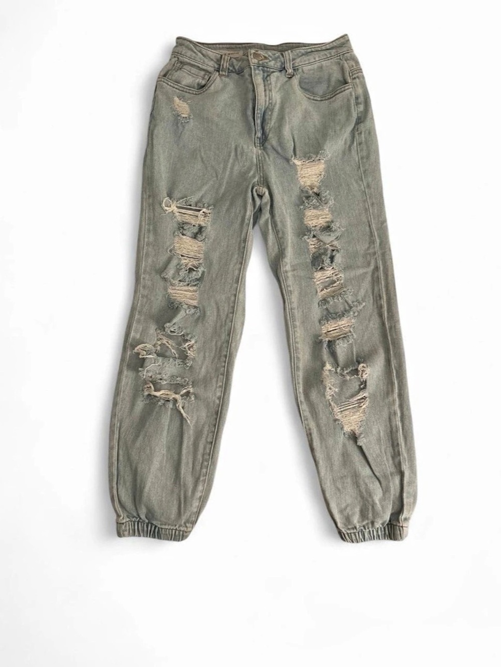 Vanilla Star Distressed Gray Boyfriend Jeans Waist 28